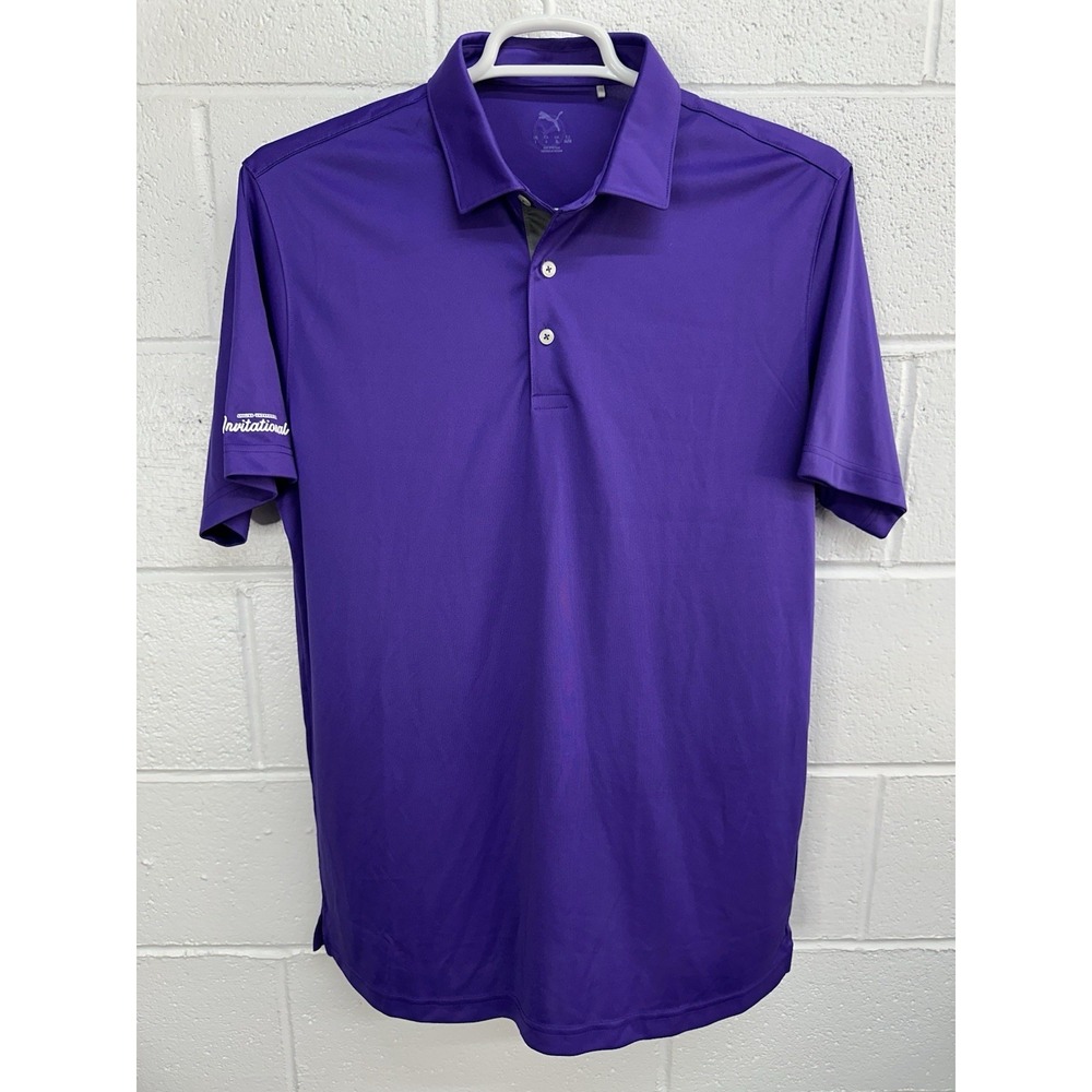 NWT‎ Puma Violet Purple Pure Golf Polo Large / Applied Underwriters Invitational